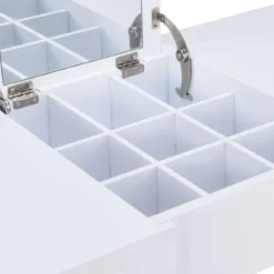 Schminktisch Frisiertisch Frisierkommode Kosmetiktisch mit Klappspiegel und Schubladen 112 x 48 x 82 cm