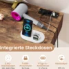 Schminktisch mit Spiegel & Beleuchtung & Ladestation & Hocker Frisiertisch Kosmetiktisch Rustikales Braun