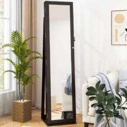 Schmuckschrank mit Ganzkörperspiegel & Integriertem Make-up Spiegel Spiegelschrank