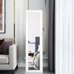 Schmuckschrank mit Ganzkörperspiegel & Integriertem Make-up Spiegel Spiegelschrank