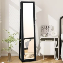 Schmuckschrank mit Ganzkörperspiegel & Integriertem Make-up Spiegel Spiegelschrank