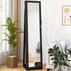 Schmuckschrank mit Ganzkörperspiegel & Integriertem Make-up Spiegel Spiegelschrank