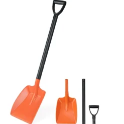 Schneeschaufel tragbare Transfer-Schaufel für Einfahrten und Bürgersteige leichte Schneeschaufel Orange