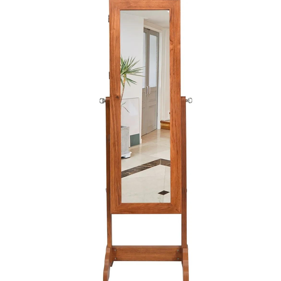 Schrank Schmuckschrank mit Spiegel Abschließbare Schränke 40 x 38 x 155 cm
