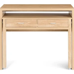 Schreibtisch Computertisch mit 2 Schubladen Bürotisch PC-Tisch Natur