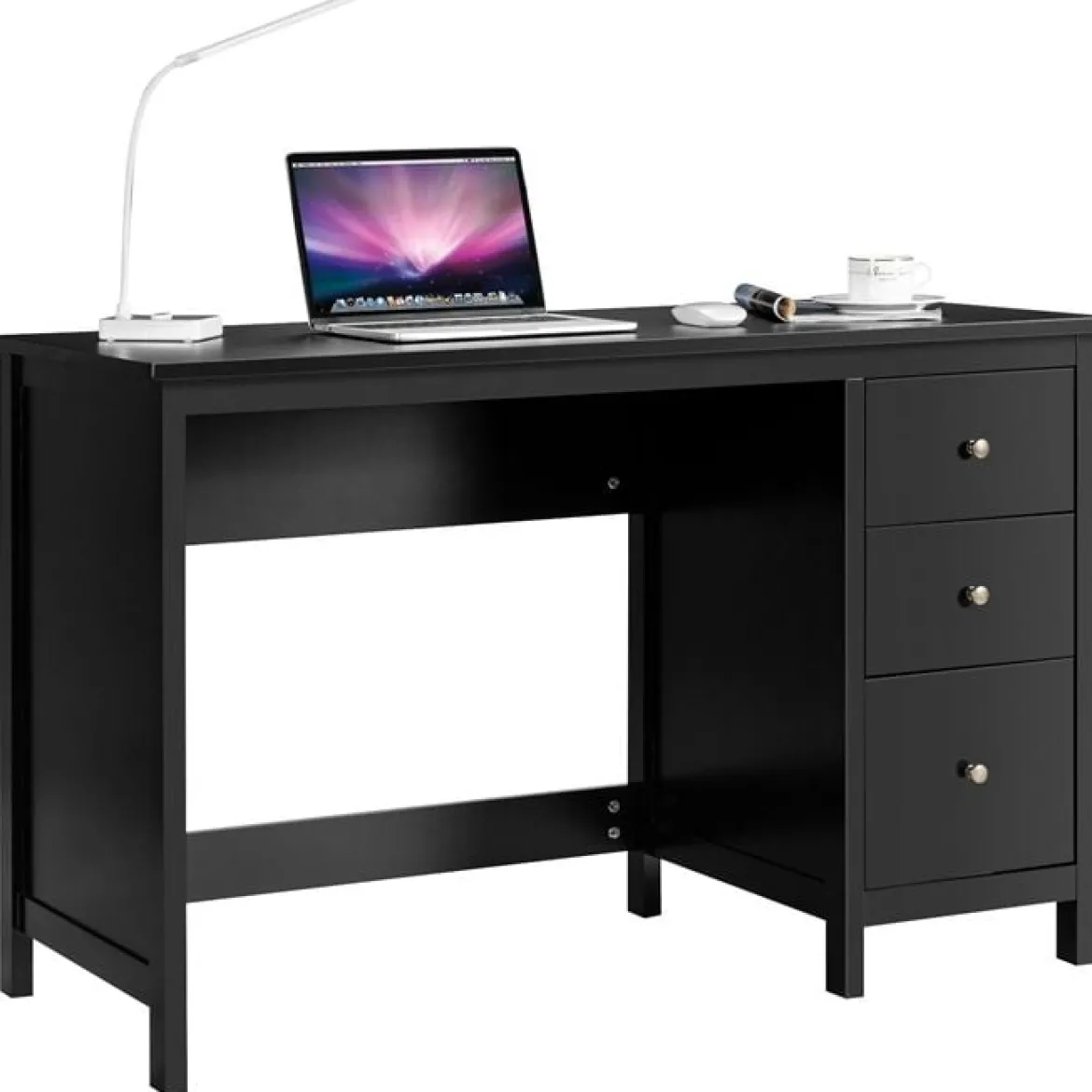 Schreibtisch mit 3 Schubladen & Anti-Kipp-Vorrichtung Computertisch 120 x 50 x 75 cm