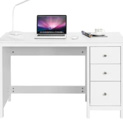 Schreibtisch mit 3 Schubladen & Anti-Kipp-Vorrichtung Computertisch 120 x 50 x 75 cm