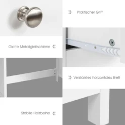 Schreibtisch mit 3 Schubladen & Anti-Kipp-Vorrichtung Computertisch 120 x 50 x 75 cm