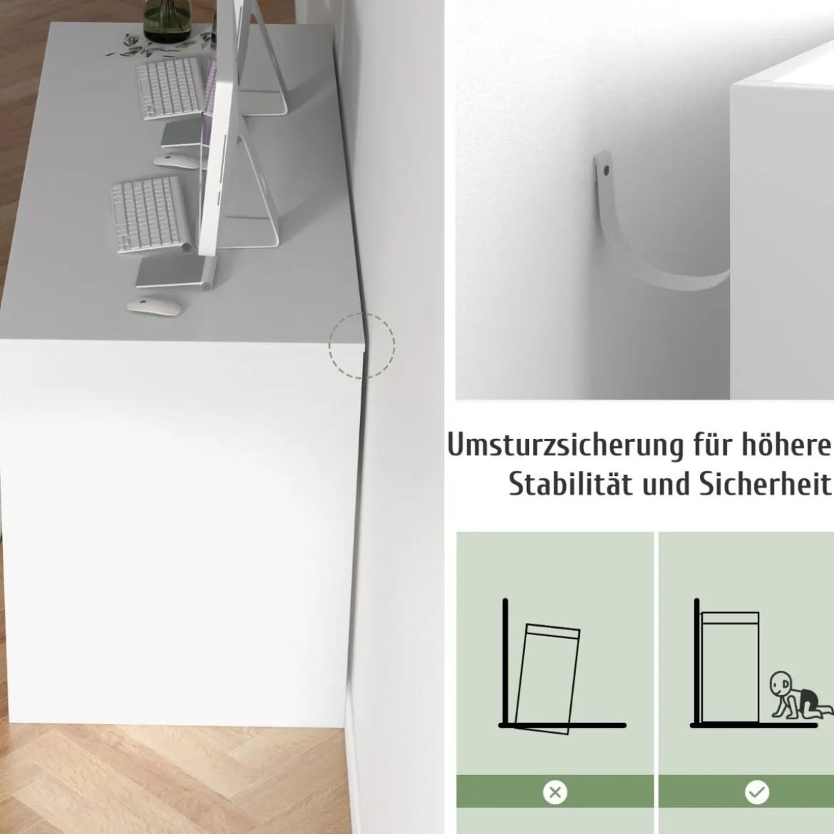 Schreibtisch mit Würfelförmigem Bücherregal Computertisch 140 x 50 x 75 cm Weiß