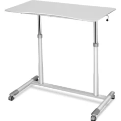Schreibtisch Verstellbar Computertisch mit Rollen Laptoptisch Arbeitstisch
