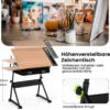 Schreibtisch Zeichentisch Architektentisch Maltisch neigbar + Schubladen/Hocker