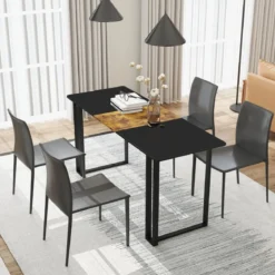 Schreibtsich mit Metallrahmen Computertisch Konferenztisch PC-Tisch 160 x 60 cm Braun
