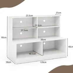 Schuhschrank mit 6 Fächern 2-in-1-Kombination aus Regal & Schuhbank Moderner Schuh Organizer