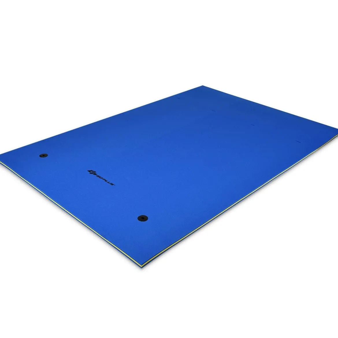 Schwimmender Teppich Schwimmmatte Wasserliege 270 x 180 x 3,5 cm Gelb/Blau