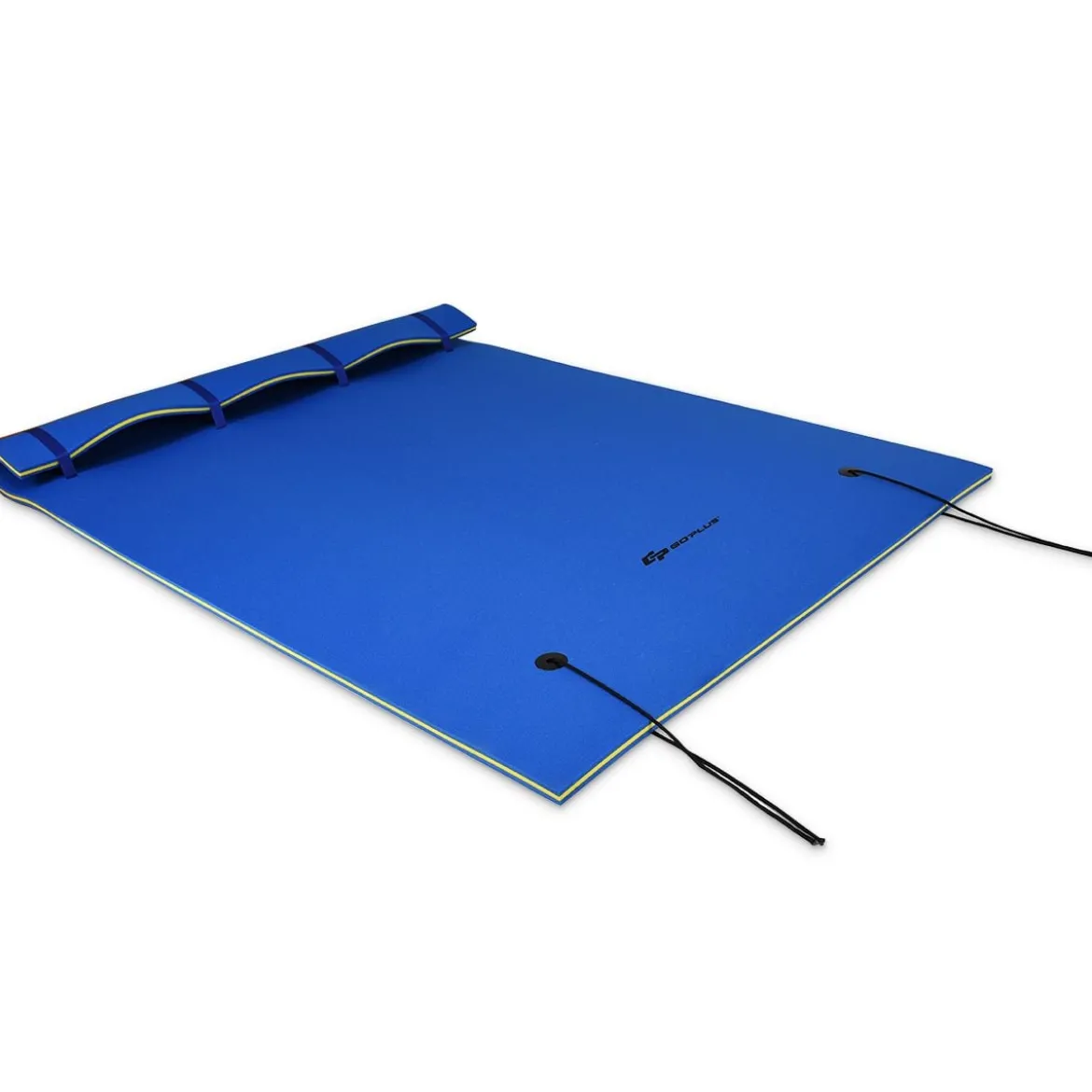 Schwimmender Teppich Schwimmmatte Wasserliege 270 x 180 x 3,5 cm Gelb/Blau