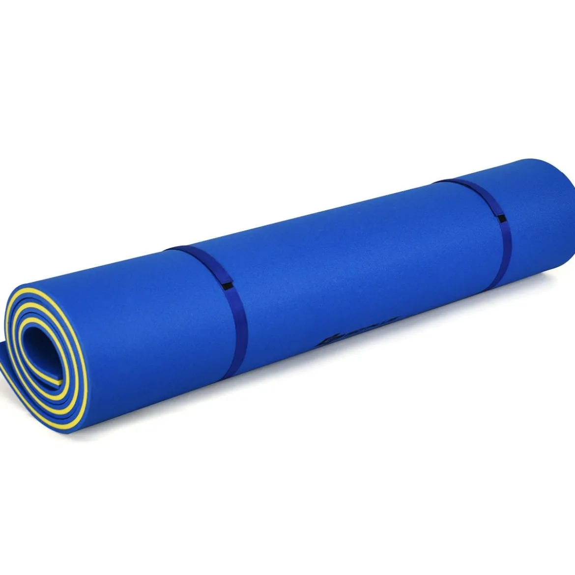 Schwimmender Teppich Schwimmmatte Wasserliege 270 x 180 x 3,5 cm Gelb/Blau