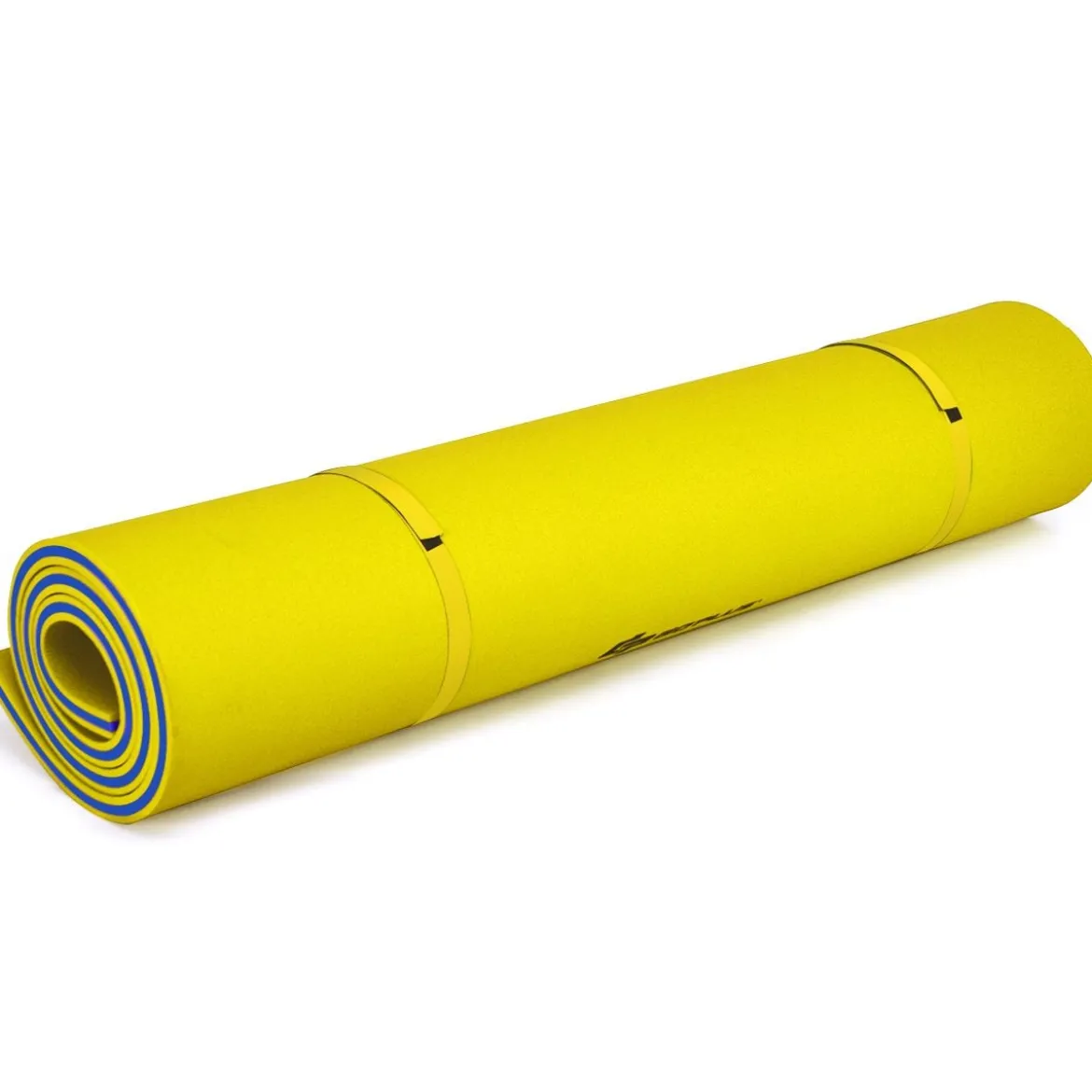 Schwimmender Teppich Schwimmmatte Wasserliege 270 x 180 x 3,5 cm Gelb/Blau