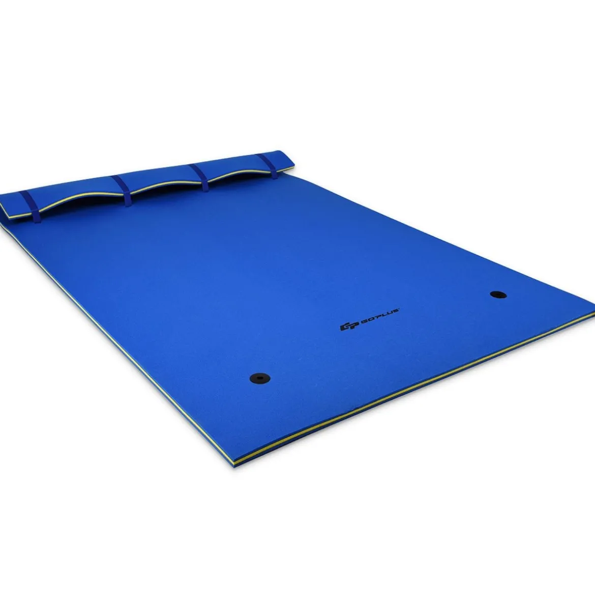 Schwimmender Teppich Schwimmmatte Wasserliege 270 x 180 x 3,5 cm Gelb/Blau