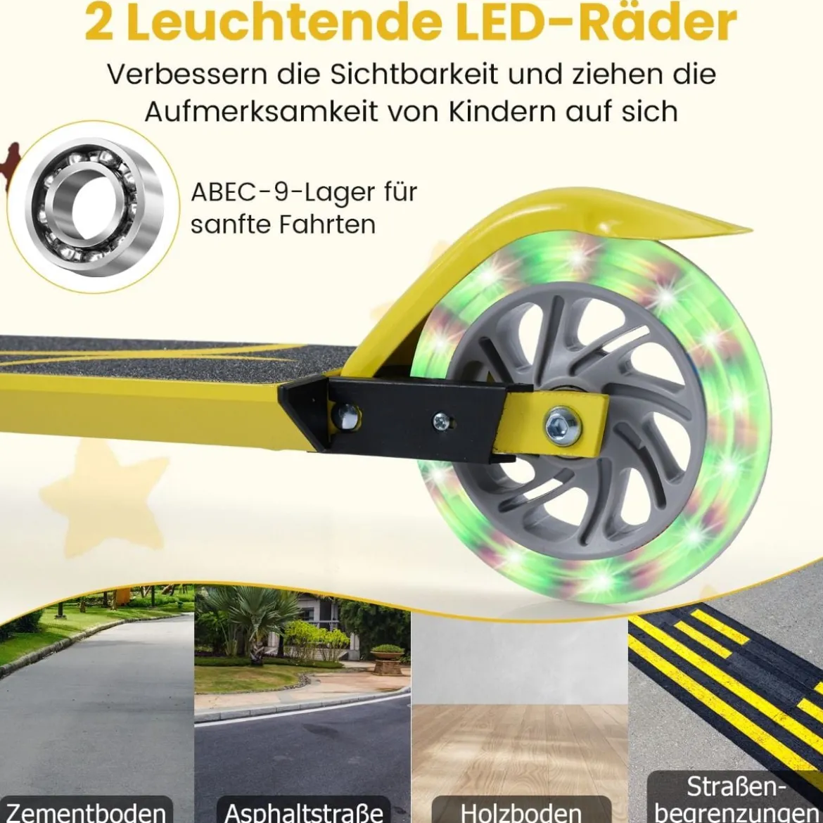 Scooter Roller Tretroller Kinderroller Cityroller klappbar bis 70KG