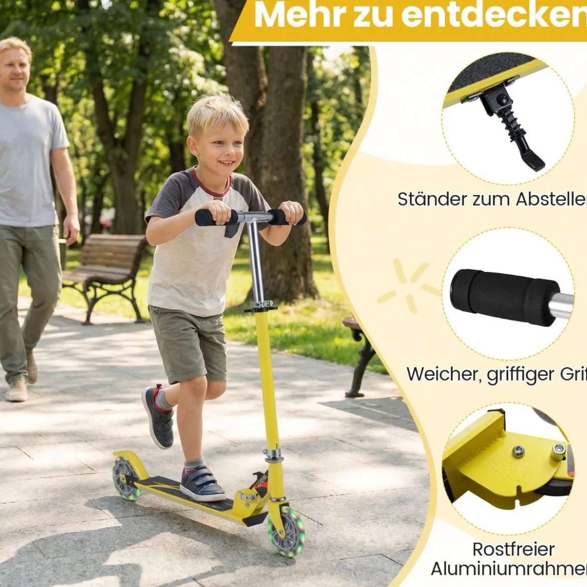 Scooter Roller Tretroller Kinderroller Cityroller klappbar bis 70KG