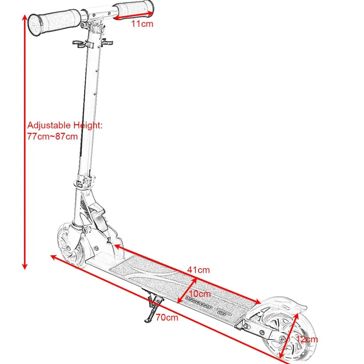 Scooter Roller Tretroller Kinderroller Cityroller klappbar bis 70KG