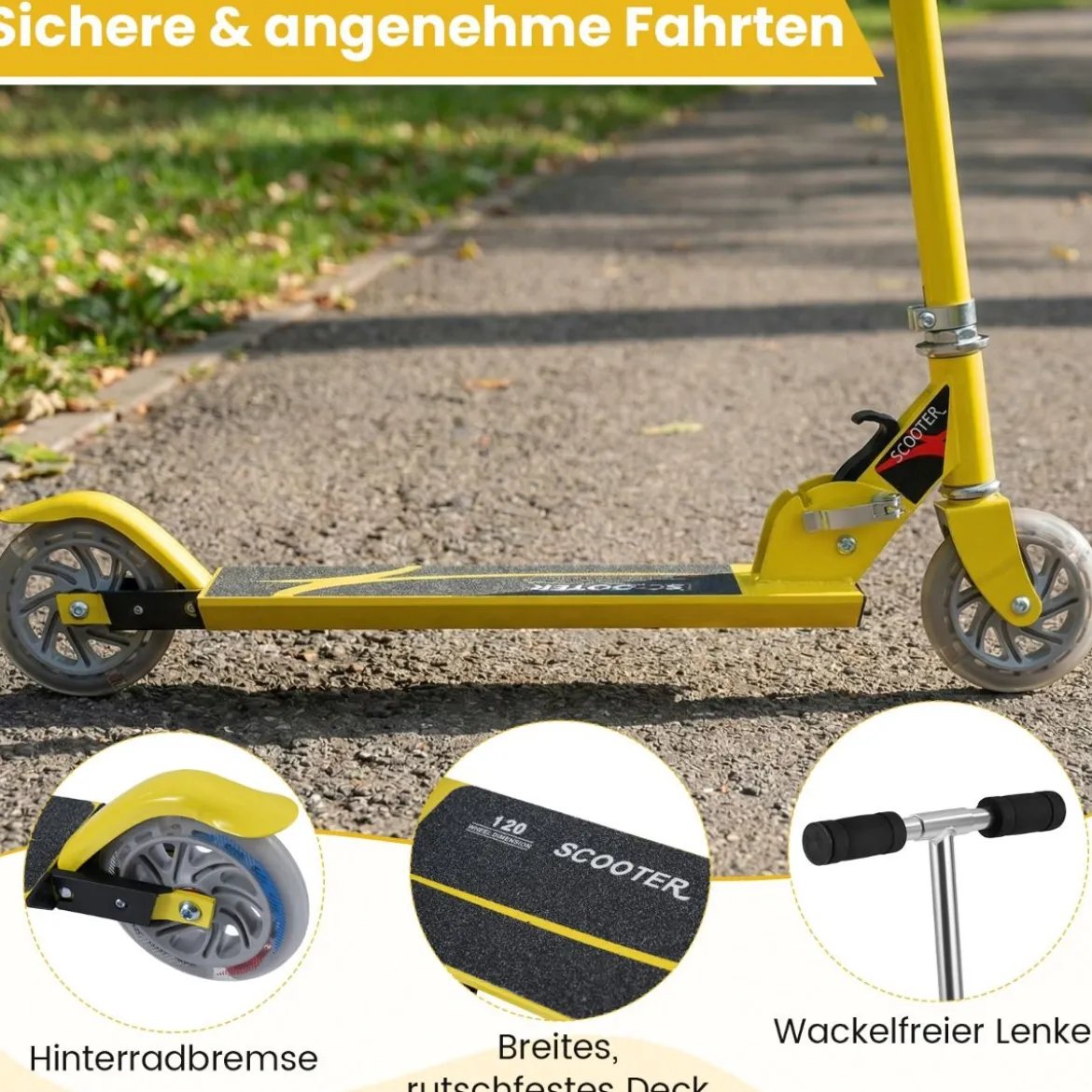 Scooter Roller Tretroller Kinderroller Cityroller klappbar bis 70KG