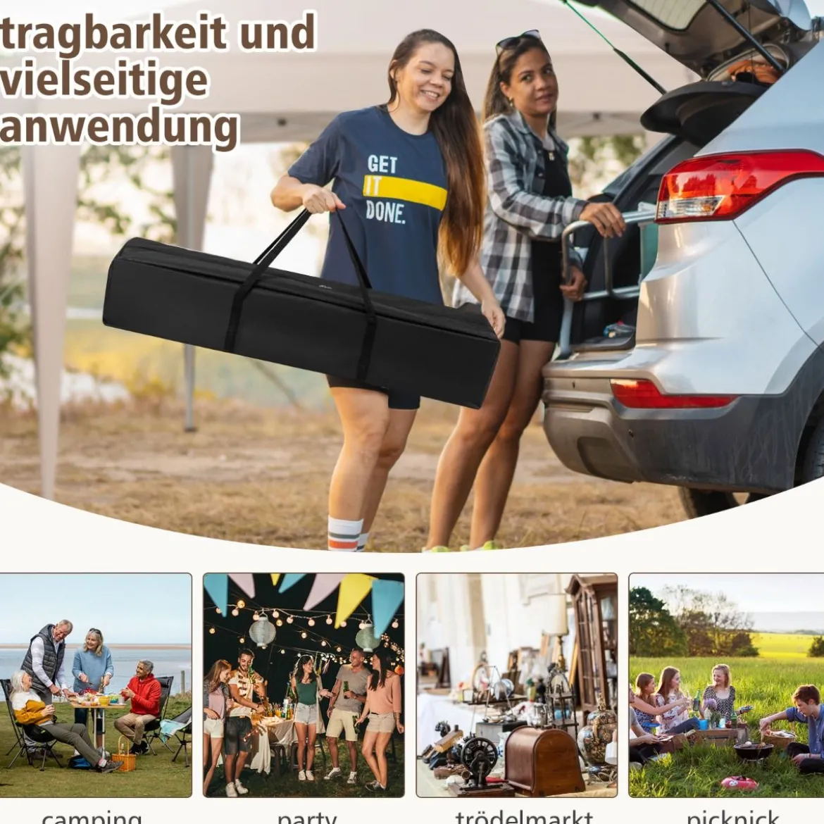 Sechseckiges Pop-Up-Überdachungszelt mit Angezogenen Beinen & Tragetasche Pavillon