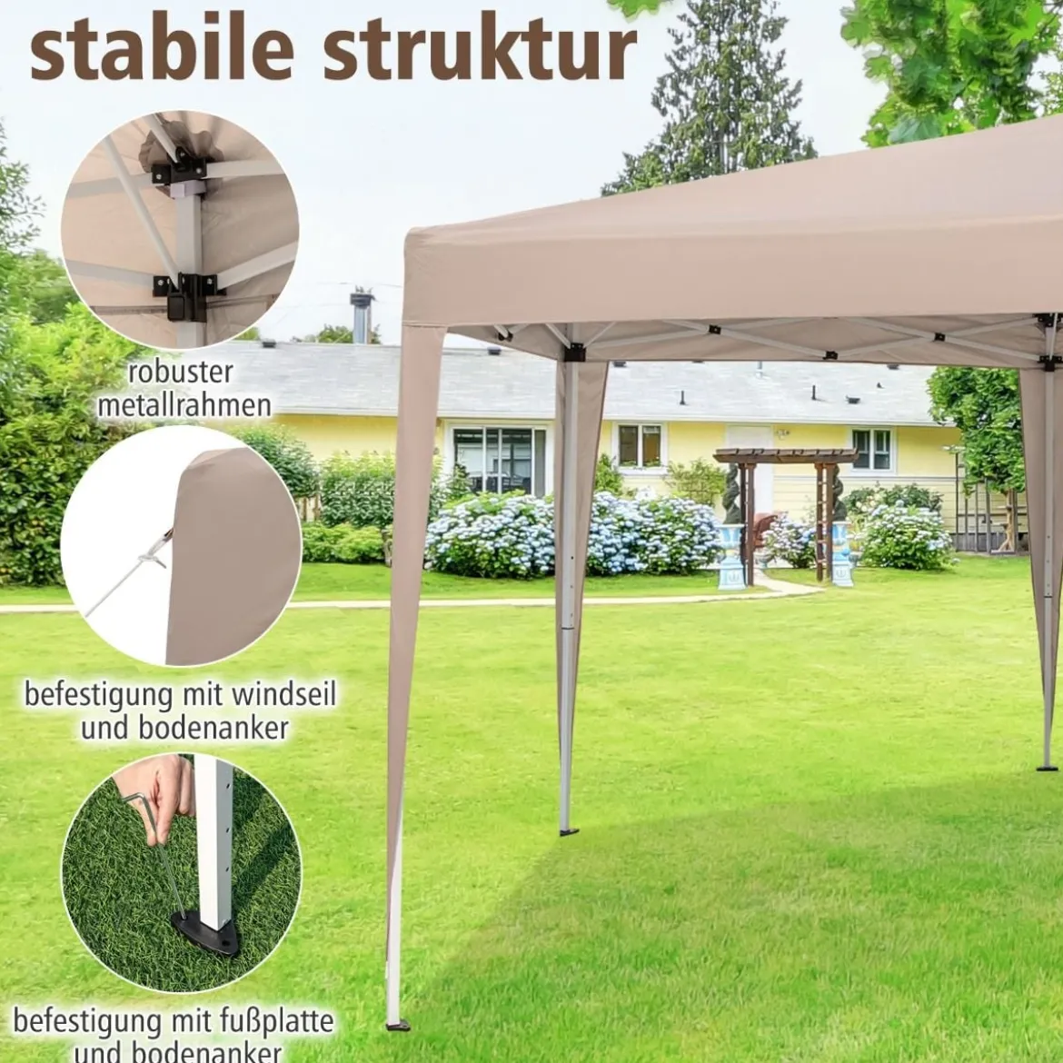 Sechseckiges Pop-Up-Überdachungszelt mit Angezogenen Beinen & Tragetasche Pavillon