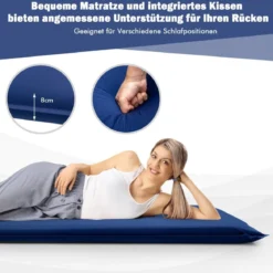 Selbstaufblasende Isomatte 7,6 cm Dicke Campingmatratze mit Eingebautem Ventil Blau