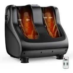 Shiatsu Fuß- und Wadenmassagegerät beheiztes Fußmassagegerät 47,5 x 42,5 x 46 cm Schwarz