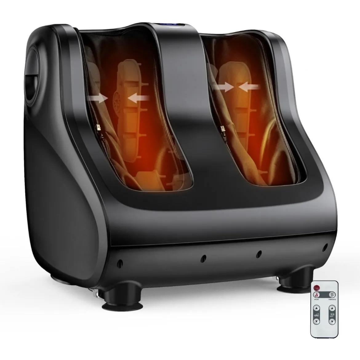 Shiatsu Fuß- und Wadenmassagegerät beheiztes Fußmassagegerät 47,5 x 42,5 x 46 cm Schwarz
