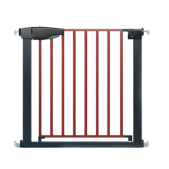 Sicherheitsgitter Haustiergitter mit Automatischem Schließen & Öffnen 71 x 4,5 x 79 cm Schwarz