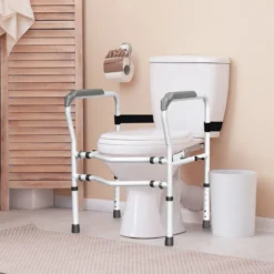 Sicherheitsschiene für die Toilette mit einstellbarer Höhe & Breite für Senioren