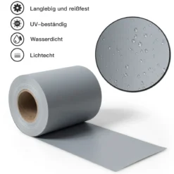 Sichtschutzfolie Zaunfolie Gartenzaun Abdeckung PVC Zaunblende Abdeckung Sichtschutz 35 m x 19 cm Hellgrau