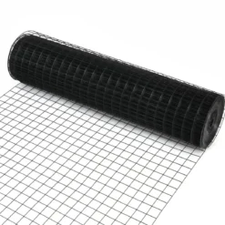 Sichtschutz Gartenzaun Dekorativer Zaun Drahtzaun 91 cm x 15,5 m Schwarz