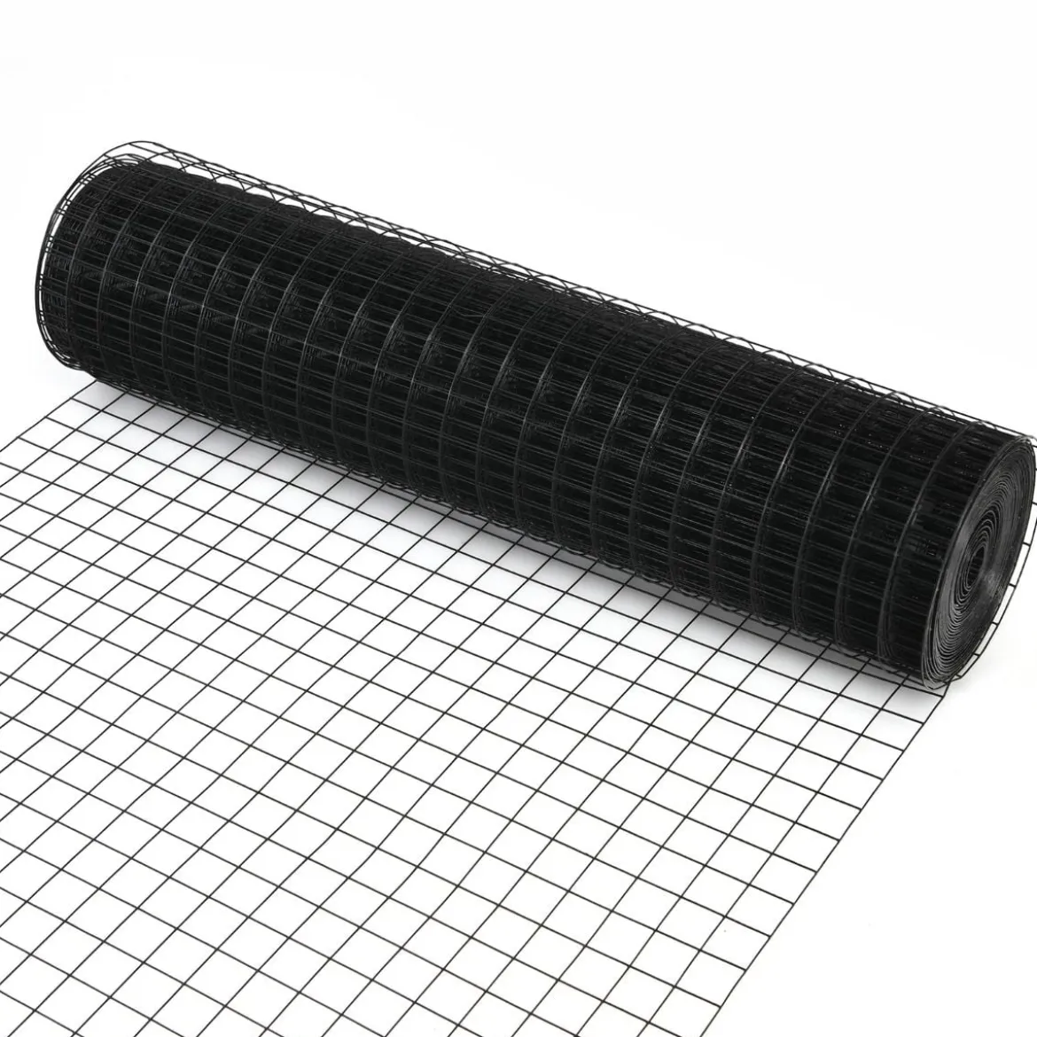 Sichtschutz Gartenzaun Dekorativer Zaun Drahtzaun 91 cm x 15,5 m Schwarz