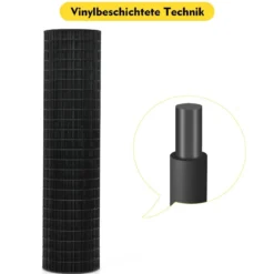 Sichtschutz Gartenzaun Dekorativer Zaun Drahtzaun 91 cm x 15,5 m Schwarz