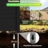Sichtschutzzaun Gartenzaun mit 2 Paneelen wetterfester Lamellenzaun mit 3 Pfählen Schwarz