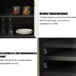 Sideboard Buffetschrank Buffet Anrichte Moderne Kommode für Wohnzimmer