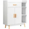 Sideboard Konsolenschrank aus Holz Schubladenkommode Beistellschrank Weiß