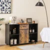 Sideboard mit Schublade 4 Offenen Fächern und 1 Tür 120 x 40 x 80 cm