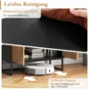 Sideboard mit 2 Türen Küchenschrank mit Regal Buffetschrank modern mit Metallbeinen 80 x 40 x 80 cm Schwarz