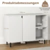 Sideboard mit 2 Türen & Verstellbaren Regalen Moderner Küchenschrank Buffet Schrank