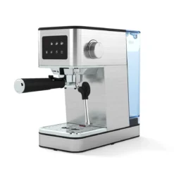 Siebträgermaschine mit Milchaufschäumer 20 Bar Espressomaschine mit Touchscreen & 17 L abnehmbarem Wassertank Silber