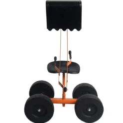 Sitzbagger mit Schaufel Kinderbagger aus Metall Sandbagger zum Aufsitzen für Kinder ab 3 J. Orange