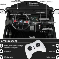 2 Sitzer Elektroauto mit Automatische Ladefläche & Musik & Scheinwerfer 3-8 km/h Fernbedienung