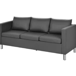 3-Sitzer Modernes Sofa Wohnzimmersofa Ecksofa Couchgarnitur Grau