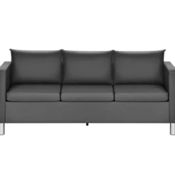 3-Sitzer Modernes Sofa Wohnzimmersofa Ecksofa Couchgarnitur Grau