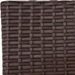 2-Sitzer Rattan Gartenbank Outdoor Lounge Sitzbank Braun 108 x 64 x 84 cm
