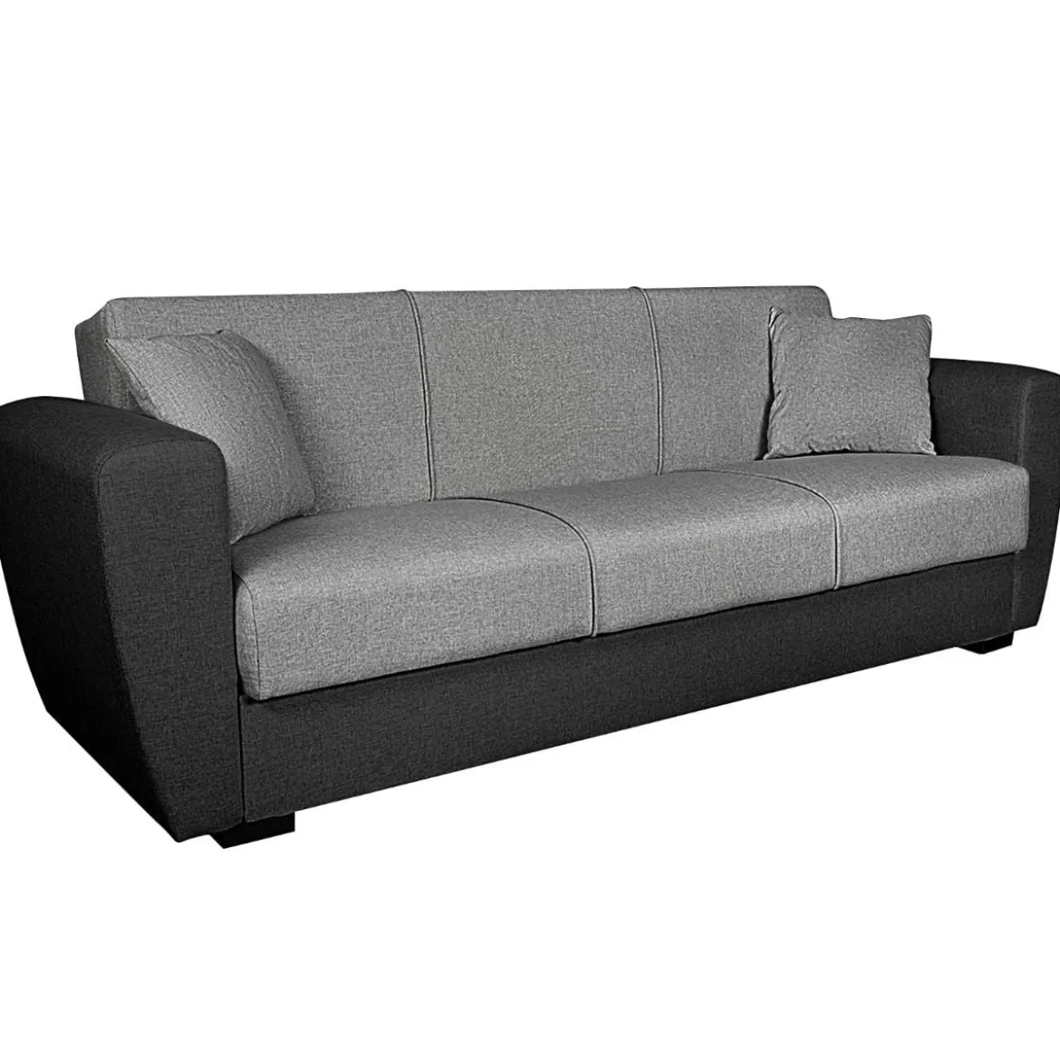 3-Sitzer Schlafsofa Bettsofa mit verstecktem Stauraum Schlafcouch 233 x 84 x 80 cm Grau